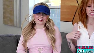 Stepsisters Haley Spades, Madi Collins, and Nadia Noja swap cum in doggystyle and cowgirl with big cocks.