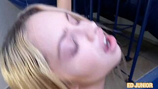 Blonde Novinha Feels Intense Anal With Monster Cock In Red Sheer