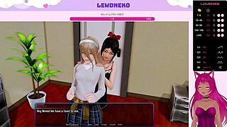 vtuber lewdneko gets wild in harem hotel gameplay