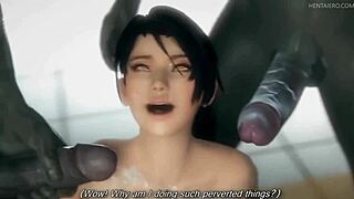 In a 3d compilation, characters engage in blowjob and sex scenes with big tits and ass