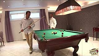 Bombshell in Lingerie Double Penetrated Deep on Bed by Horny Duo