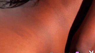 Ebony teen jahla dances naked after striptease