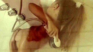 A blonde amateur MILF masturbates with different sex toys