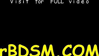 Watch This Masked Brunette Babe Get Hard Spanking And Blowjob With Toys!