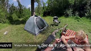 Busty blonde teen fucked and jizzed at outdoor picnic reality