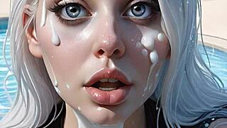 Art Face Painting Unleashes 100 AI Facials In Bukkake Blowbang Frenzy!