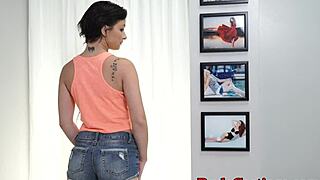 teen bound and riding in fake casting