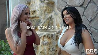 Deep throat lovers romi rain & nina elle titty fucked hardcore