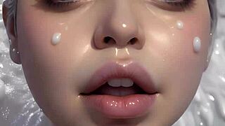 Art Face Painting Unleashes 100 AI Facials In Bukkake Blowbang Frenzy!