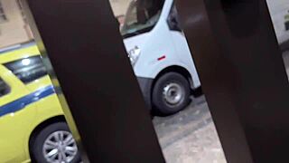 Want to see me suck the doorman's feet and cock?