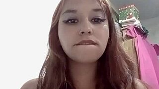 Dana Barzagli, Latina teen, enjoys solo masturbation in her room