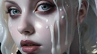 Art Face Painting Unleashes 100 AI Facials In Bukkake Blowbang Frenzy!