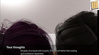 Catching elizabeth masturbating yet again, big tits on display in 3d hentai game