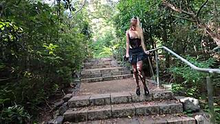 secretcrush4k risky public park flashing with anal and blowjob fun