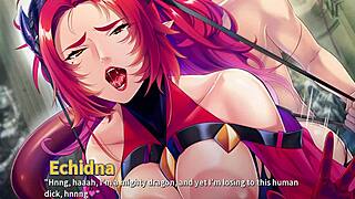 A great blowjob scene in the Monster Girl Harem anime