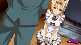 naughty teen maid faces sexy hentai punishment.
