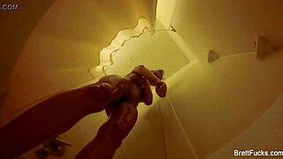 Brett Rossi's solo shower scene in the middle of the action