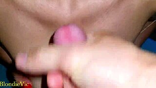 blonde couple homemade moment