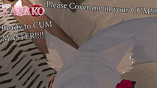 3D porn game with cute cosplay and deepthroat action
