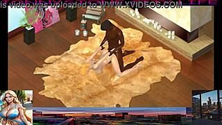 Blonde Cartoon Interracial Monster Cock