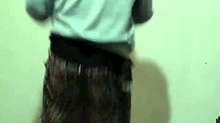 Once, a wild gay encounter unfolded with intense cock action in the dark.