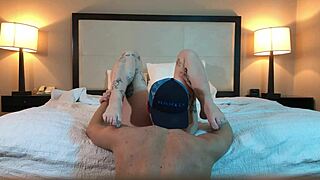 have you seen this hot tatted petite beauty licking pussy?