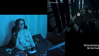 Naked Alan Wake Play Through Part 4 with Brunette BBW Natural Tits