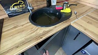 Plumber Fixes More Than Pipes with Skinny Asian Cutie  