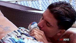 Intensely sucking my friend's boyfriend's monster cock