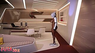 Pink Haired Futa Fucks Sex Bot