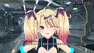 in shangri-la drive, brenda sr+ performs as akiakane's idol with inner voice, hentai style.