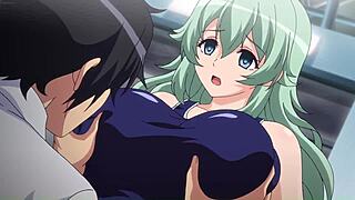 Erotic scenes with monster cock in Gakuen de Jikan yo Tomare part 2