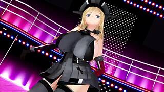 mmd bismarck shakes big tits and ass in 3d hentai