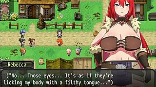 A redhead girl saves the boy she loves from bandits