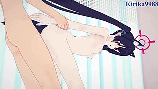 Yozakura Kirara And Kuromi Serika Have Intense Sex In Blue Archive Hentai With Creampie