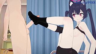 Yozakura Kirara And Kuromi Serika Have Intense Sex In Blue Archive Hentai With Creampie