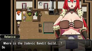 A redhead girl saves the boy she loves from bandits