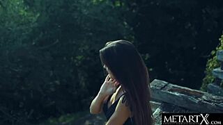 Stunning Spanish Brunette Babe Fingers Her Clit to Intense Outdoor Orgasm