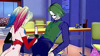 Harley Quinn Hentai: Horny Blowjob And Handjob Leading To Cumshot!