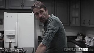 kinky teen stepdaughter gets spitroasted?