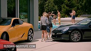 i enjoyed house party threesome with alyssa reece in lingerie