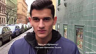 amateur gay for pay cumshot - czech hunter 525 with rough spanking and rimjob