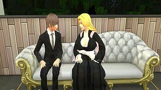 parody hentai episode 8 light yagami threesome with rangiku and bulma