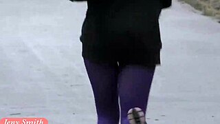 Jeny Smith Pantyhose Workout Feels So Hot