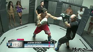 Wow, this brunette pornstar gets a rough facial after the fight!