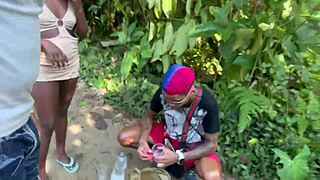 damn, we took hot pretinha to waterfall for wild banging!