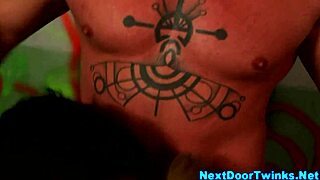 hey, teen twinks sucking cock in high definition group scene