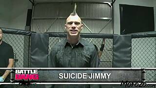 Wow, this brunette pornstar gets a rough facial after the fight!