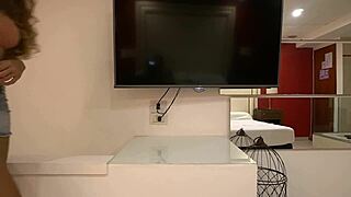 Latina brunette bends over for joi 😏