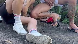 Brazilian men cruising on beaches
